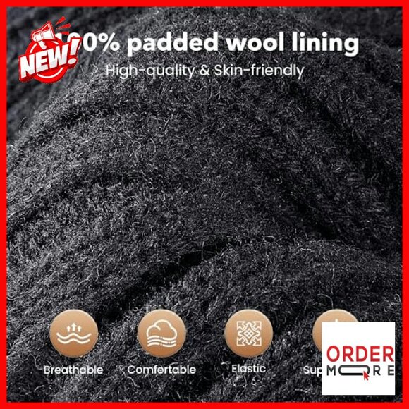 Wool Knit Fleece Lined Winter Headband Ear Warmers 3 Pack main image 6